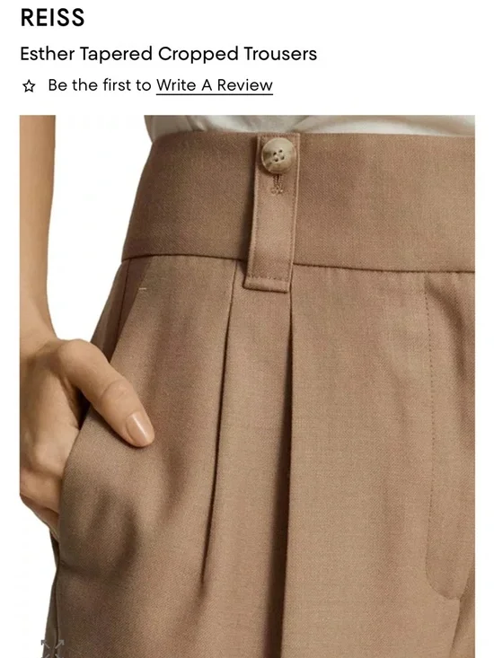 Reiss Esther Tapered Cropped Trousers - Picture 14 of 14